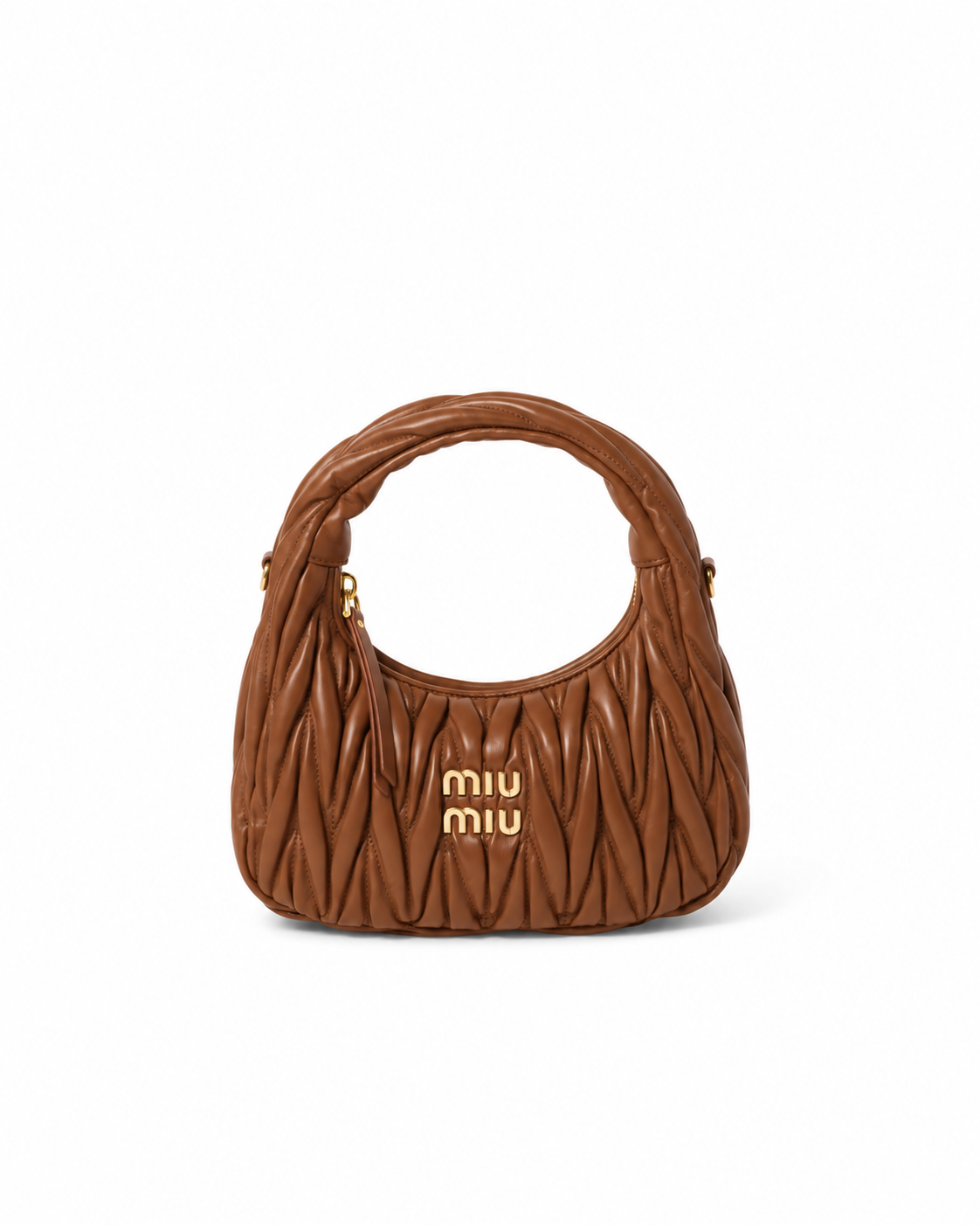 Wander Matelassé Hobo Bag – Caramel