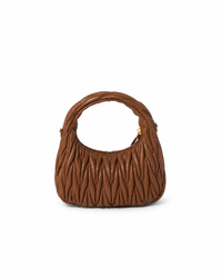 Wander Matelassé Hobo Bag – Caramel