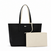 Anna Reversible Tote con Pouch – Negro / Crema