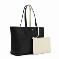 Anna Reversible Tote con Pouch – Negro / Crema